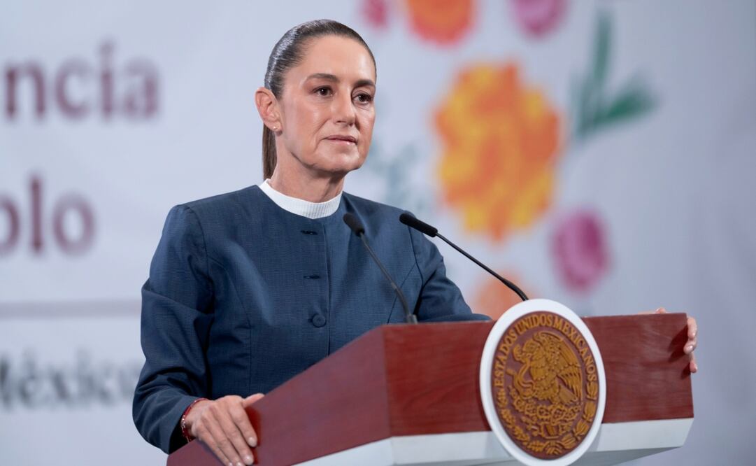 Claudia Sheinbaum Pardo  en su conferencia matutina del 3 de noviembre de 2025. Foto: Presidencia