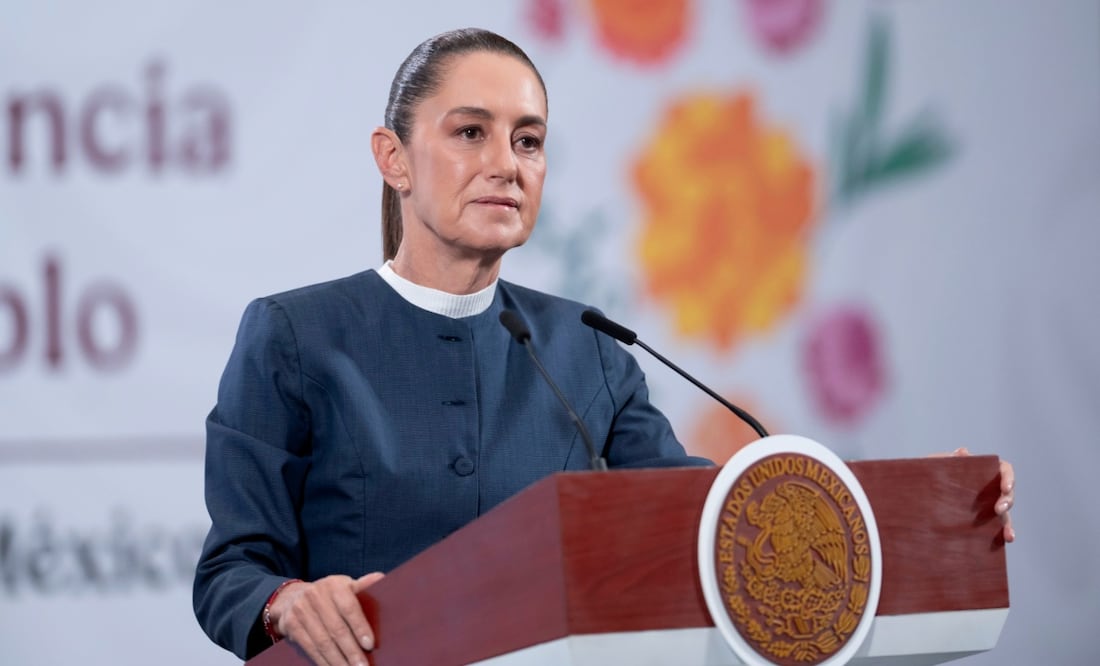 Claudia Sheinbaum Pardo en su conferencia matutina del 3 de noviembre de 2025. Foto: Presidencia