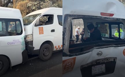 Camionetas de transporte público son embestidas por camión de carga en autopista México-Pachuca; hay 11 lesionados