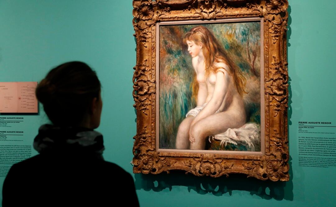 "Jeune fille au bain" (1892) del pintor francés Pierre-Auguste Renoir. Foto: AFP / Francois Guillot
