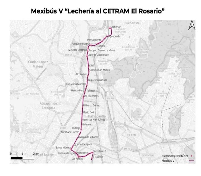 Línea 5 del Mexibús. Foto: especial