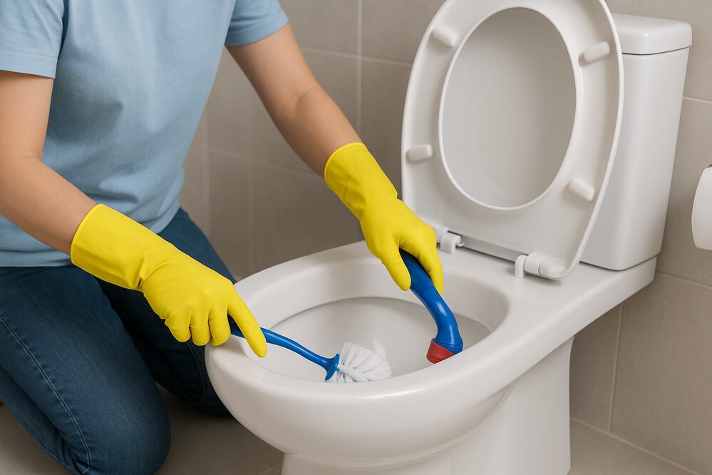 Conoce estos 4 sencillos trucos para eliminar las manchas de sarro de tu inodoro y mantener tu baño limpio y reluciente. Foto: Creada con IA (ChatGPT)