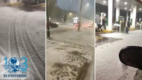 Captan en videos granizada en CDMX durante contingencia