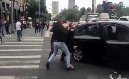 Simulan espectacular secuestro en pleno Eje Central