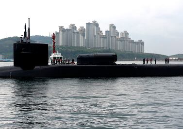 Submarino nuclear de EU llega a Surcorea para maniobras militares