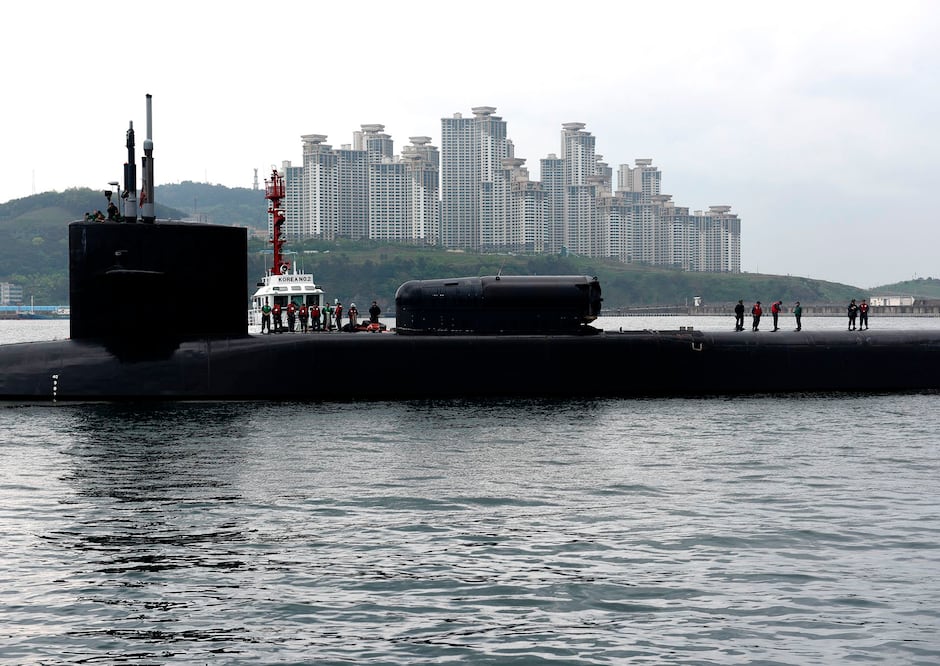 El submarino nuclear estadunidense USS Michigan (Foto: AFP)