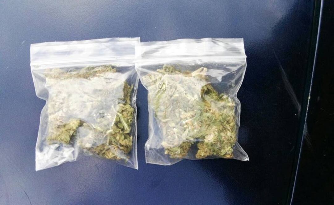 Bolsas con marihuana aseguradas durante el arresto. Fotografía de SSP- CDMX