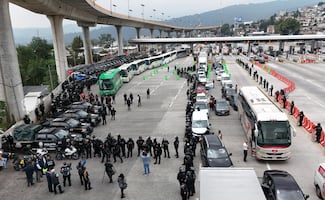 Operativo por autobuses de Ayotzinapa provoca caos vial; SSC revisa unidades en ingreso a CDMX