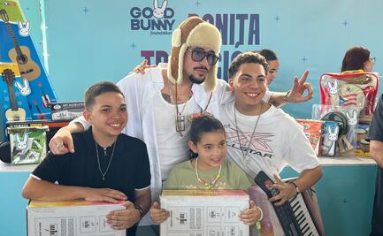 Bad Bunny entrega piezas musicales, deportivas y de arte para que niños logren sus sueños