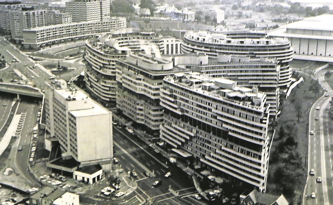 El complejo Watergate donde fueron arrestadas cinco personas que hurtaban documentos de la sede del Partido Demócrata. Foto: AFP