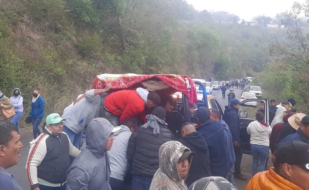 Accidente de peregrinos en El Chorrito
