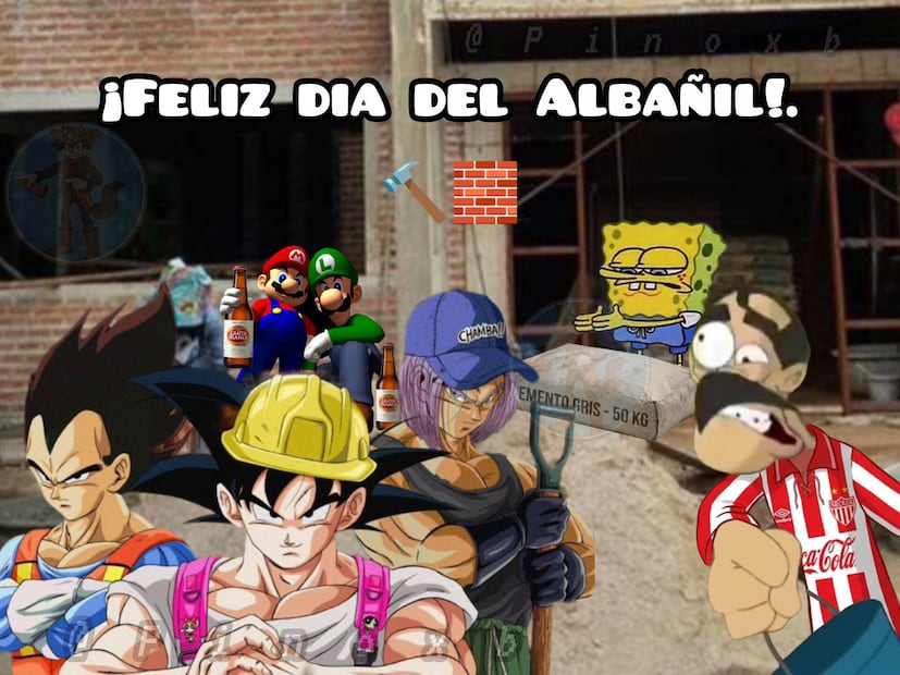 Los mejores memes para celebrar a los albañiles este 3 de mayo. Foto: Redes sociales