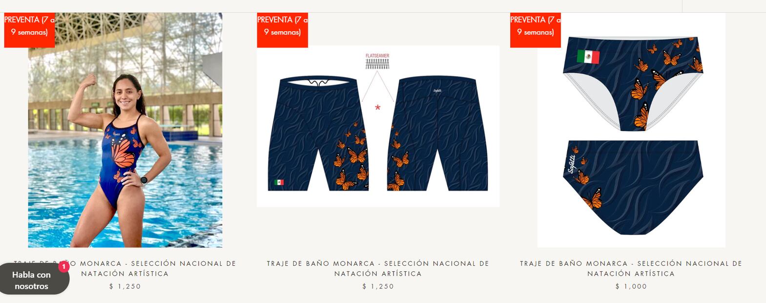 Precios de traje de baño de natación artística