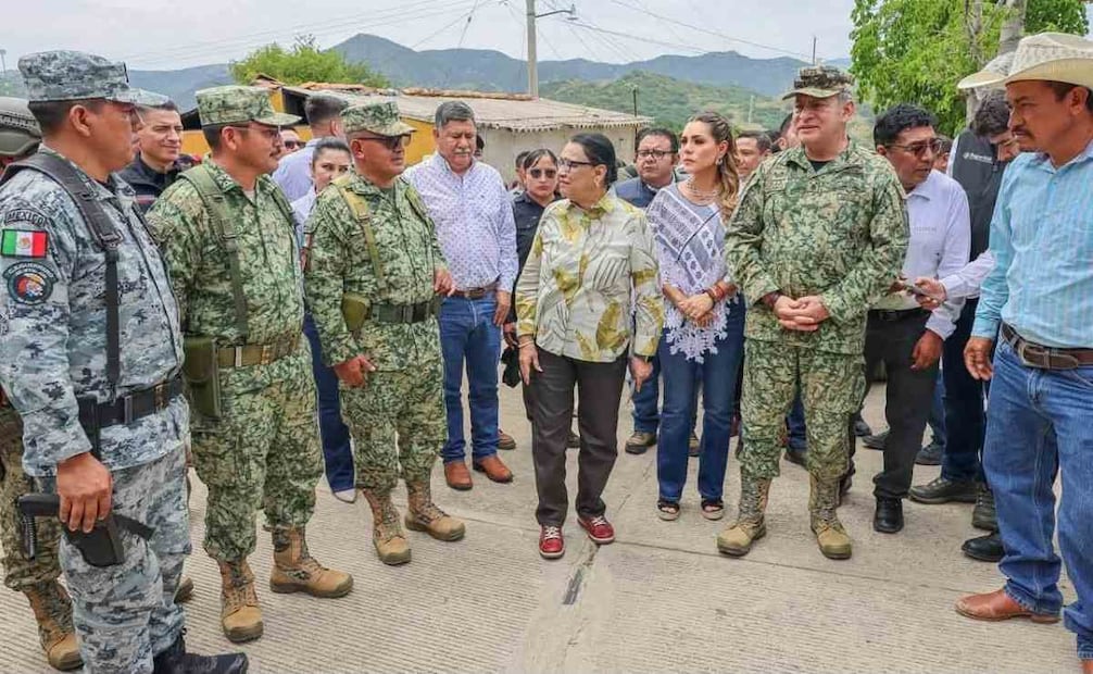 Rosa Icela Rodríguez en la montaña de Guerrero (25/08/2026). Foto: Especial