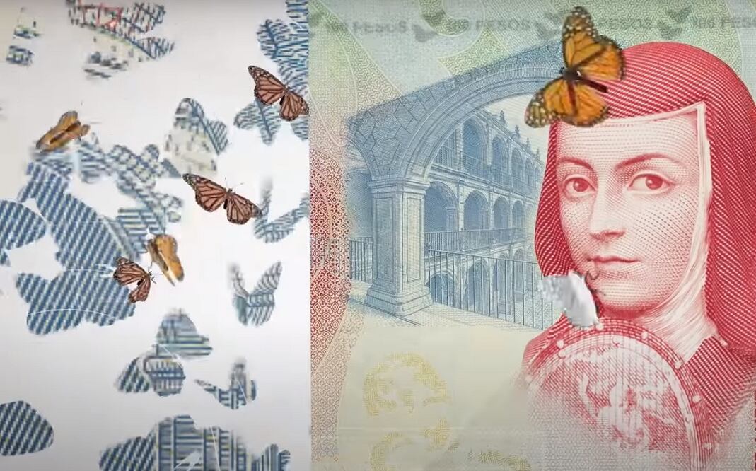El nuevo billete luce dos destinos mexicanos. ¿Los reconoces? / Foto: Captura de Banxico en YouTube