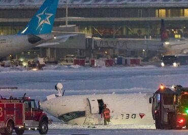 ¿Por qué volcó el avión de Delta Airlines en Toronto y cómo sobrevivieron todos los que iban a bordo?