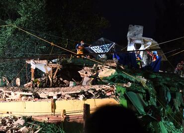 Paran momentáneamente labores en multifamiliar de Tlalpan