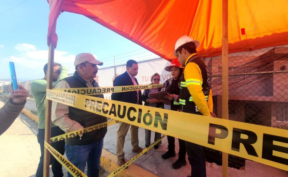 La intención era conectar 90 viviendas a este sistema de drenaje irregular, pese a que el fraccionamiento San Fernando no ha sido recepcionado por el Ayuntamiento debido a diversas anomalías (04/12/2025). Foto: Especial