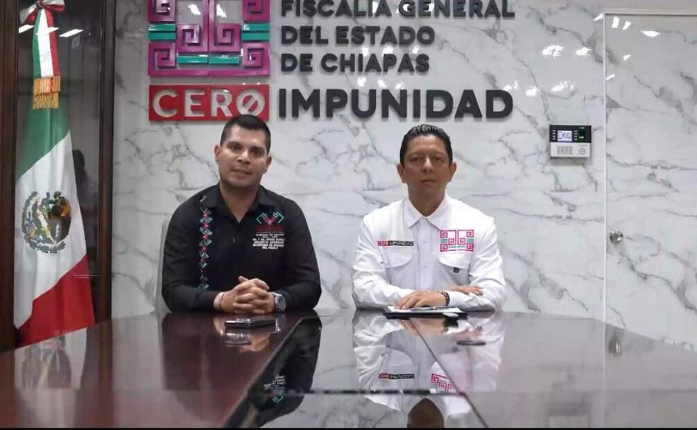 Secretario de Seguridad Pública y Fiscal de Chiapas hablan sobre asesinato de médico (11/02/2025). Foto: Especial