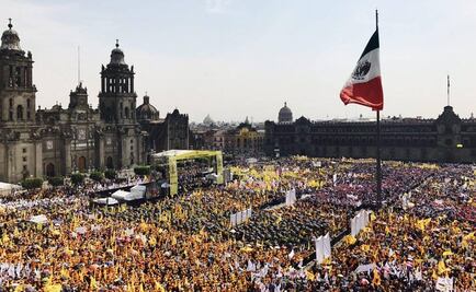 PRD realiza asamblea en el Zócalo
