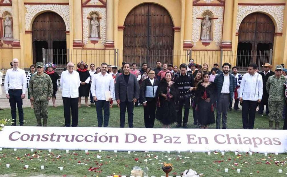 Presentación de la Estrategia de Construcción de Paz en Chiapas con el titular de la Secretaría de Seguridad y Protección Ciudadana: Omar García Harfuch. Foto: Especial