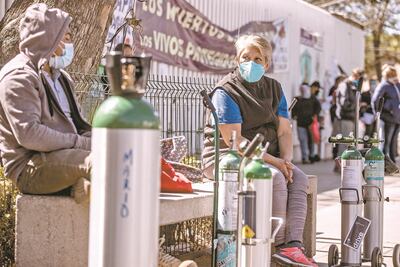 ‘Venimos porque no hay dinero para llenar el tanque de oxígeno’