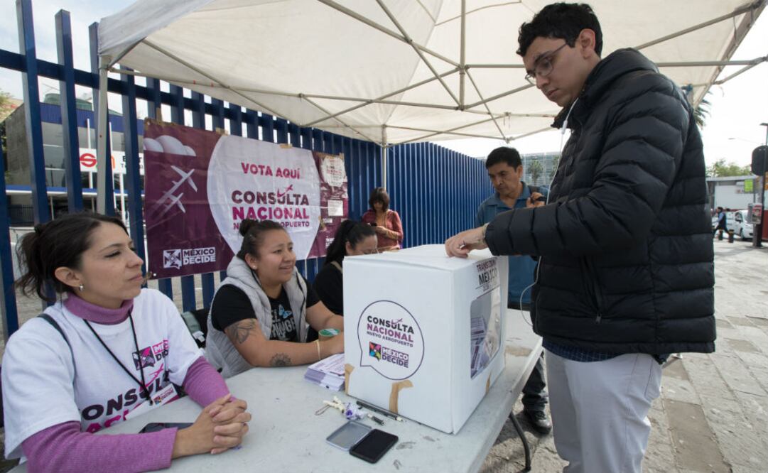 Según Enrique Calderón Alzati, se han subsanado las fallas relativas a la consulta anterior, dedicada al futuro del Nuevo Aeropuerto Internacional de México. FOTO: EL UNIVERSAL