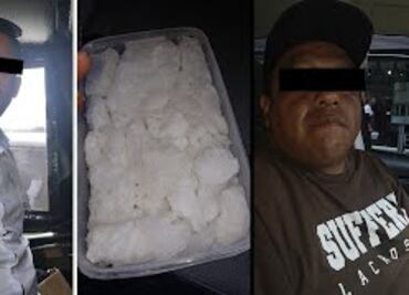 Detienen a dos sujetos con una caja llena de droga tipo cristal cerca de Tepito