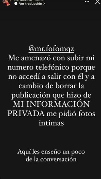 Joven denuncia en TikTok que Fofo Márquez la amenazó por no salir con él