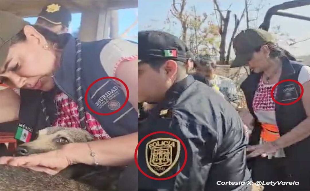 Luis Mendoz denunció a la morenista por el presunto delito de usurpación de funciones y mostró imágenes en las que ella porta uniformes oficiales de la SSPC. Foto: X