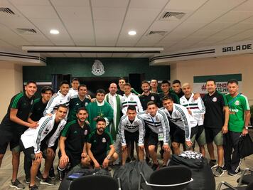 Selección Mexicana tuvo visita distinguida previo a su victoria frente Alemania