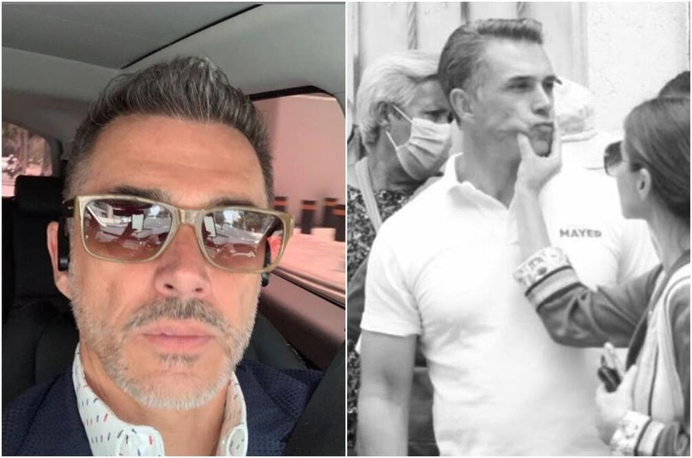 Sergio Mayer en dos fotografías de archivo