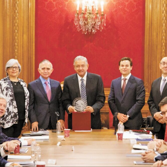 El presidente Andrés Manuel López Obrador sostuvo una reunión privada con empresarios de Nuevo León. TOMADA DE TWITTER