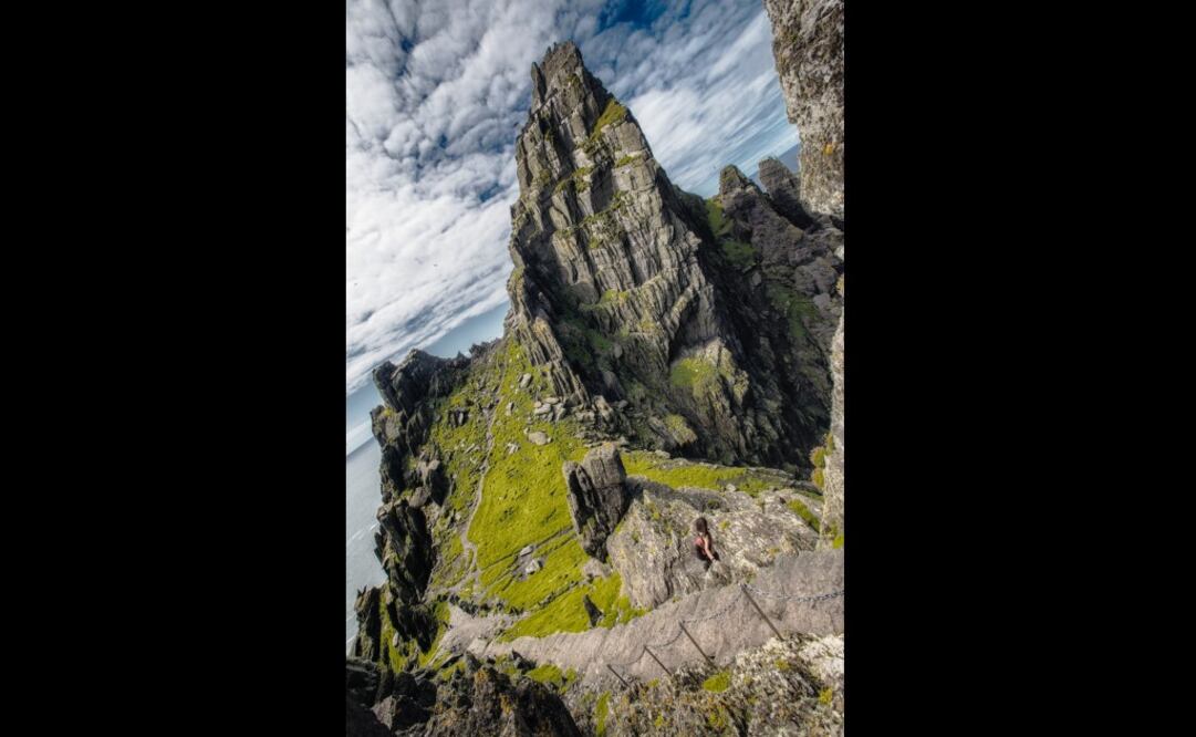 Skellig Michael, Irlanda.Está empinada isla rocosa es Patrimonio de la Humanidad. (Foto: Turismo Irlanda)