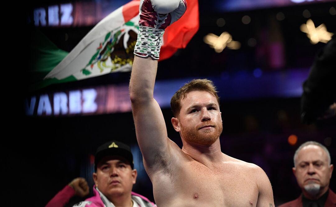 Canelo Álvarez en su pelea ante Dmitry Bivol - FOTO: AFP