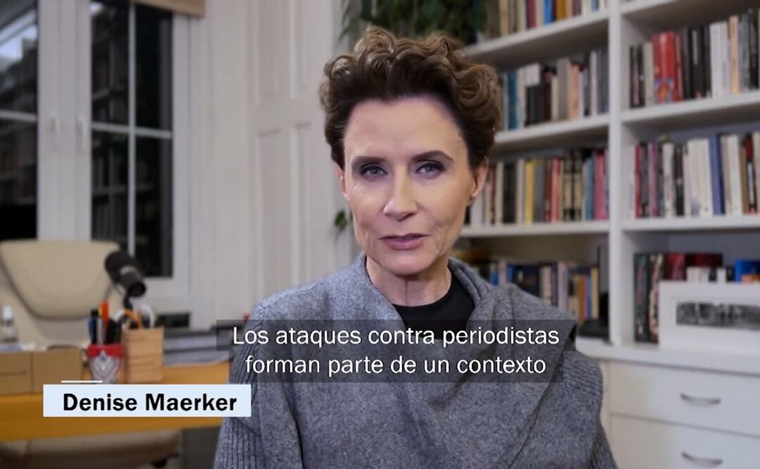 Denise Maerker al arranque del video. FOTO: tomada del video