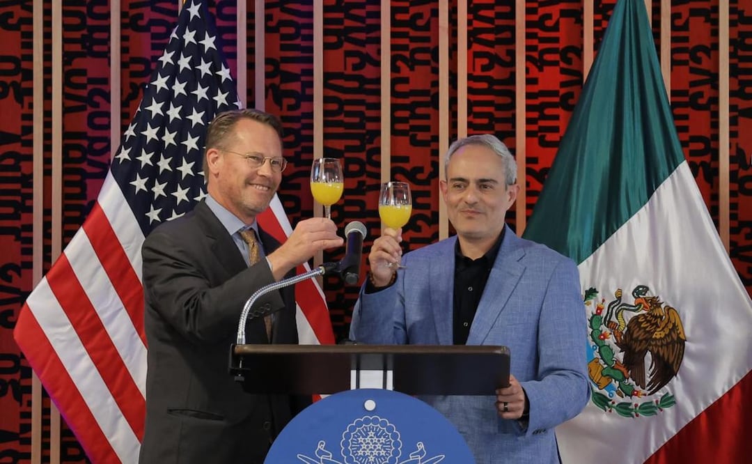 Relanzamiento del Centro Benjamín Franklin en la embajada de Estados Unidos en México (06/03/2026). Foto: Gabriel Pano / EL UNIVERSAL