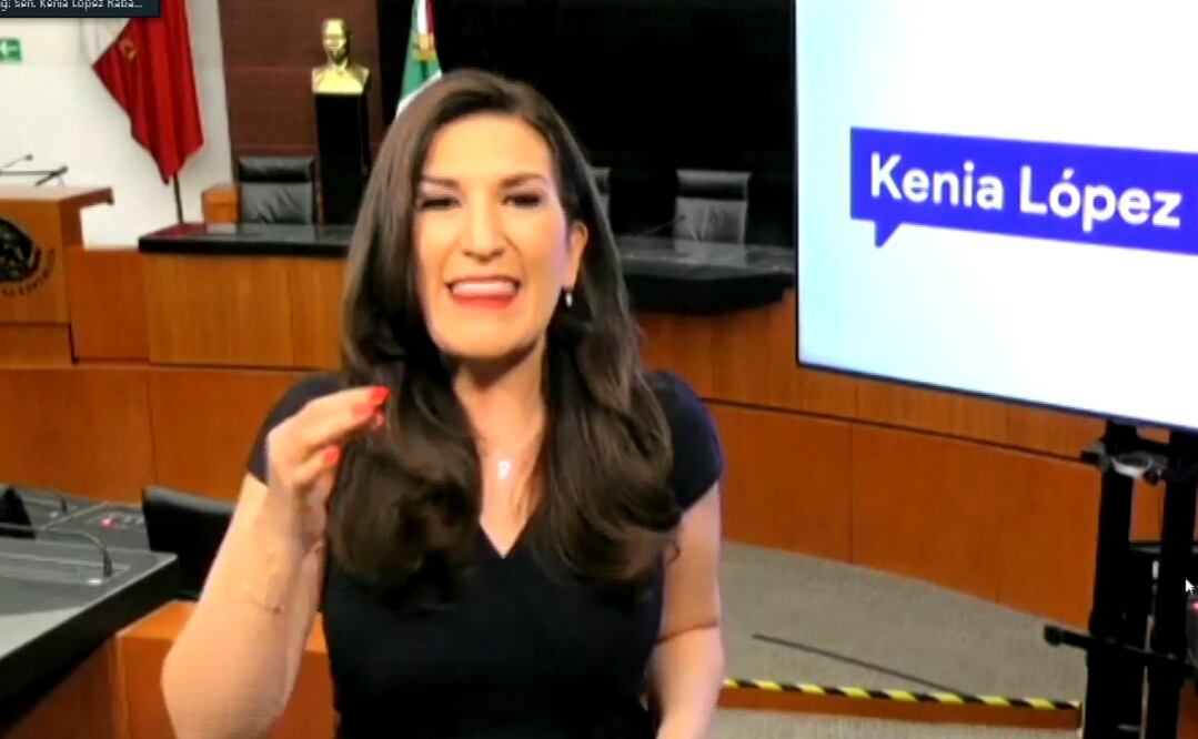 Kenia López Rabadán pidió aclarar la caída de un helicóptero de la Marina en las que murieron 14 elementos. Foto: Captura