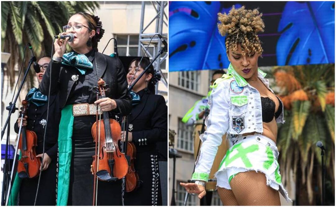 Mariachi y Grupo Cañaveral en el gran baile por el día de las madres. FOTOS Gabriel Pano/El Universal.