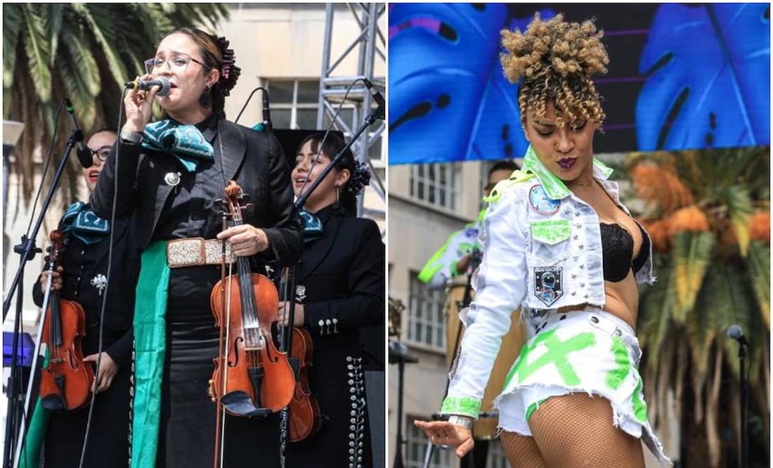 Mariachi y Grupo Cañaveral en el gran baile por el día de las madres. FOTOS Gabriel Pano/El Universal.