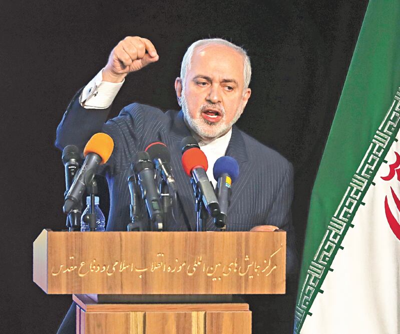 El ministro de Relaciones Exteriores iraní, Mohamad Javad Zarif, ayer en Teherán. Foto: VAHID SALEMI. AP