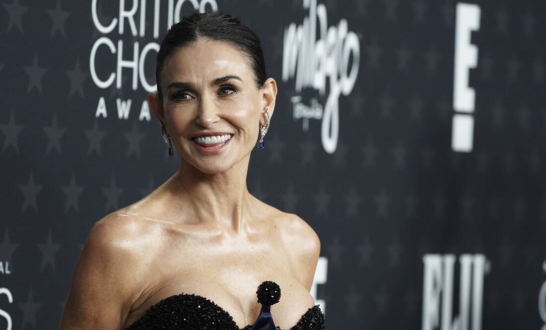 Demi Moore en Critics Choice Awards.
Foto: AP / Jordan Strauss