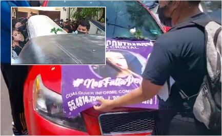 Perla Cristal: Trasladan féretro con restos de la joven a la Fiscalía CDMX para exigir justicia