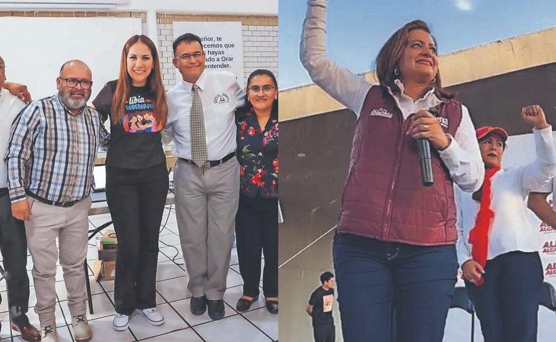 Las candidatas Libia García (izq.) y Alma Alcaraz enfocaron sus giras en
la atención a los problemas de drogadicción en el estado. Foto Especial