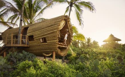 Duerme en una casa del árbol en la playa de Juluchuca  