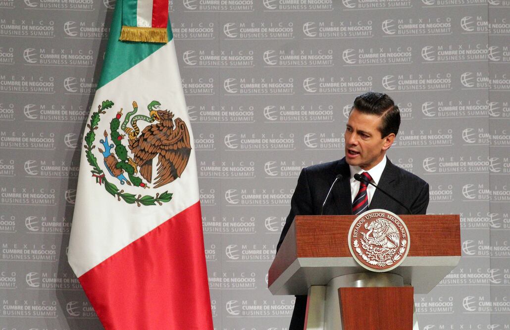El mandatario ofreció un mensaje ante empresarios que participan en la 14 México Cumbre de Negocios. /Omar Contreras - EL UNIVERSAL