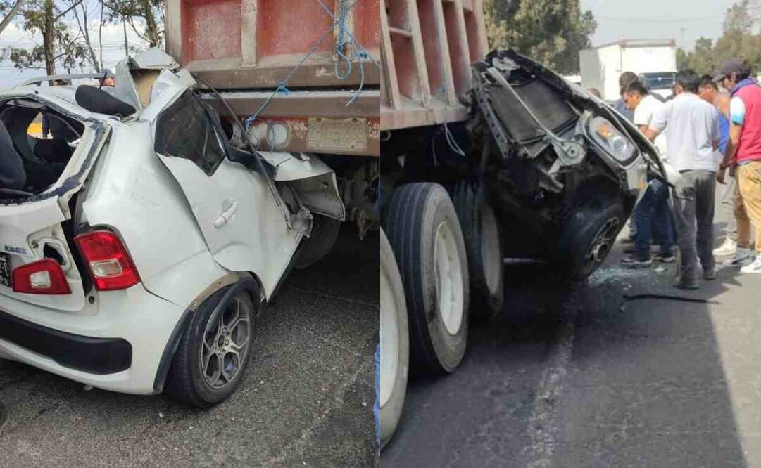 Elementos de la policía estatal arribaron para prestar auxilio junto a otros automovilistas tras el accidente en la autopista México-Querétaro. Foto: Especial