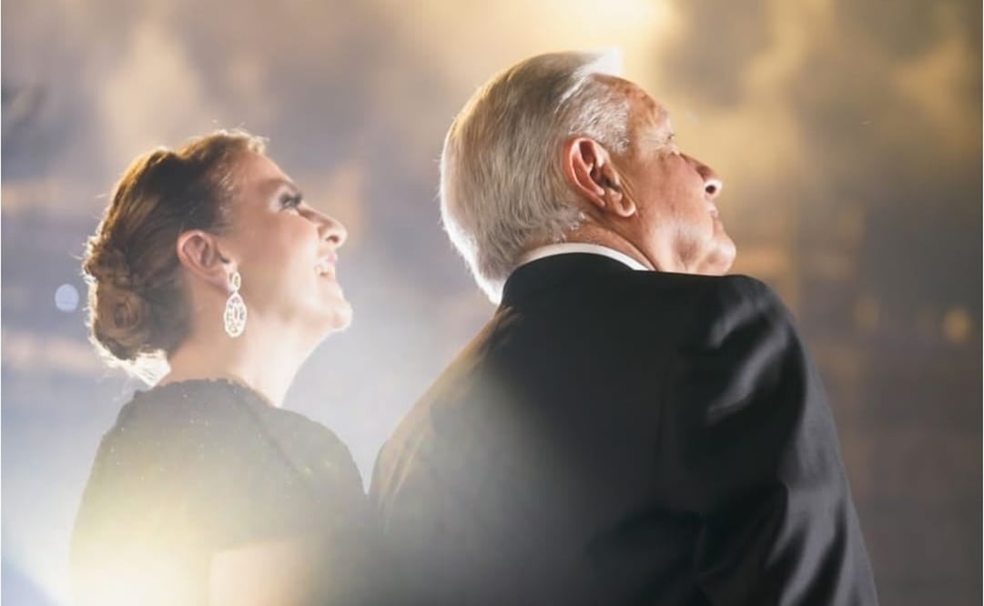 AMLO y Beatriz Gutiérrez Müller en el último Grito de Independencia. Foto: Instagram @beatrizgutierrezmuller