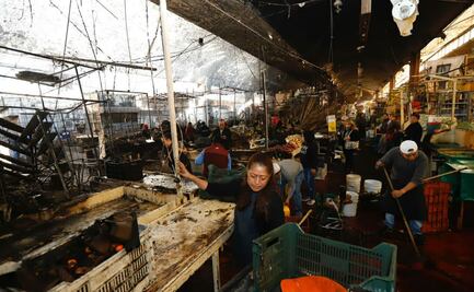 Comerciantes de la Merced realizan valla de seguridad durante trabajos de peritos