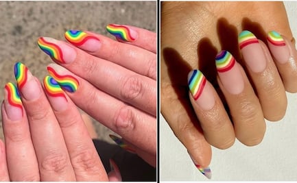 Manicura de arcoíris para conmemorar la marcha por el orgullo LGBTTTIQ+ 